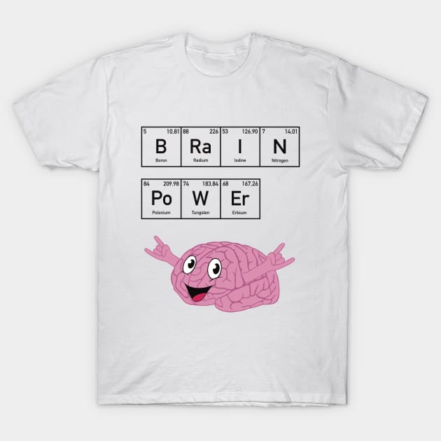 Elementary message: Brain Power T-Shirt by Improgism 